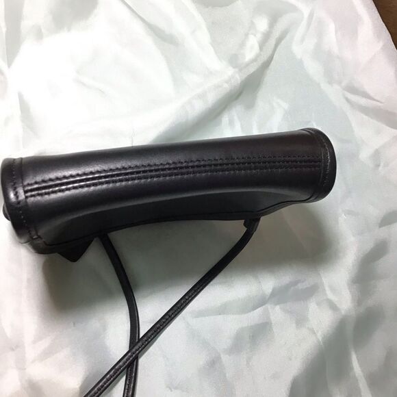 Vintage Black Coach Abbie 9017 Crossbody Zip Bag Leather Mini Crossbody Bag - Picture 8 of 14